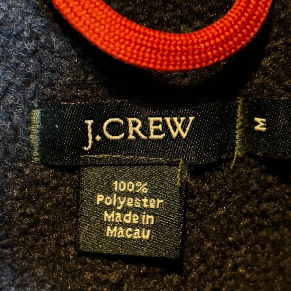 Men's J. Crew Dark Gray Fleece Vest  Full Zip Size Medium - Picture 2 of 7